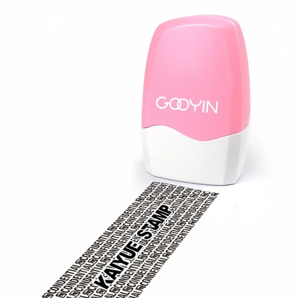 Portable Seal Applicator Confidential Stamp Identity Protection Roller Stamps Express Privacy Random Code Photosensitive Stamps