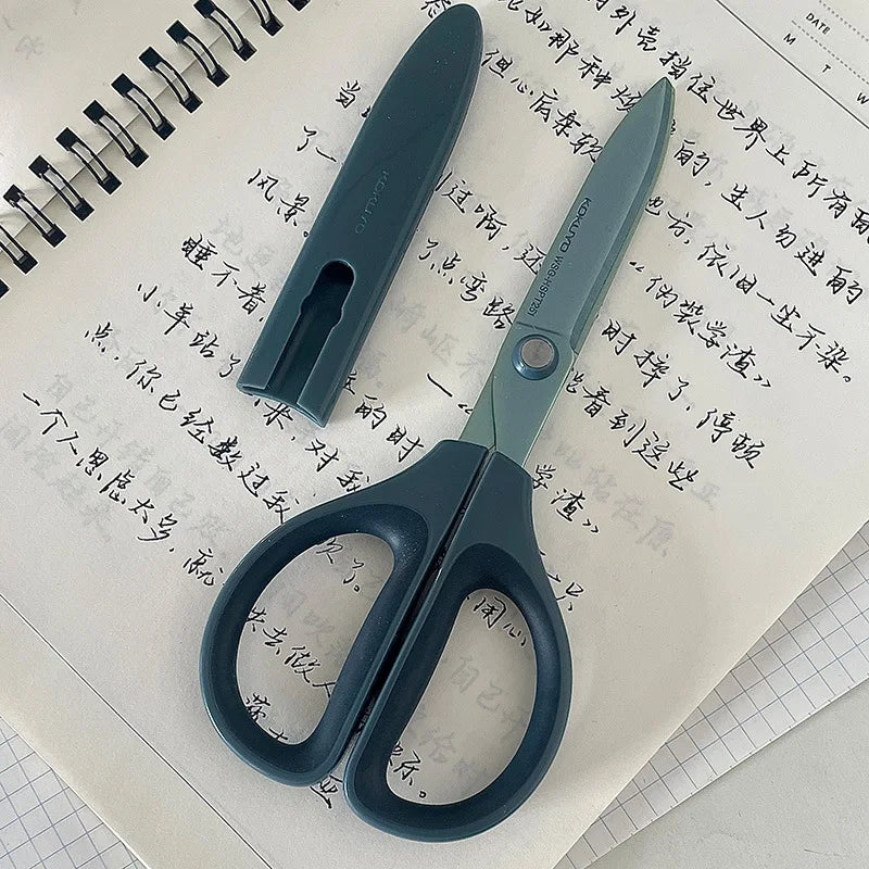 1PC KOKUYO All Purpose Scissors,Stainless Steel Blades, Soft Non-Slip Grip Handle,Not Easily Adhesive,for Home Office School Use