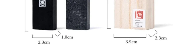 Chibese Calligraphy Sumi Ink Stick for Writing Painting Ink Stone Calligraphy Brush Rectangle Chinese Style Ink Blocks Drawing