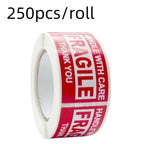 250Pcs/roll  Fragile Warning Sticker Care Shipping Special Tag Useful Shipping Express Label Handle With Care Keep