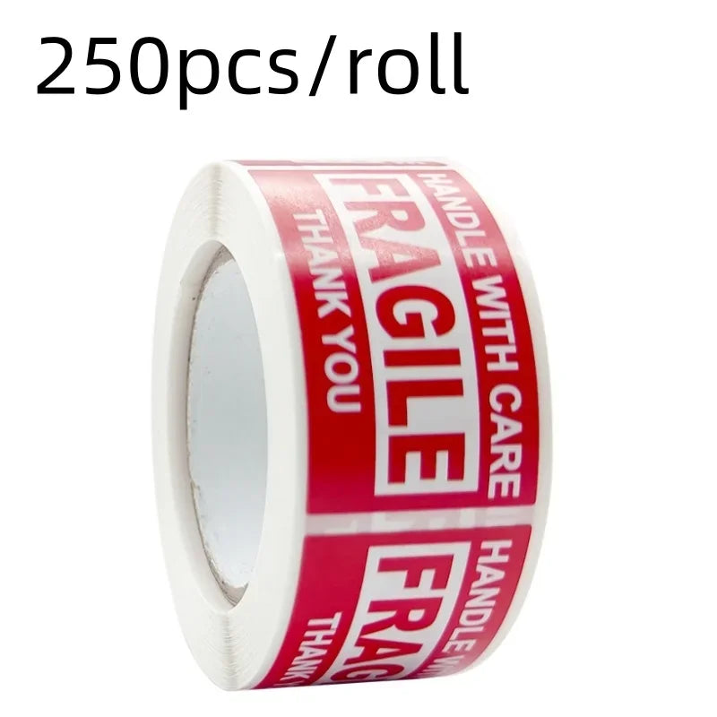 250Pcs/roll  Fragile Warning Sticker Care Shipping Special Tag Useful Shipping Express Label Handle With Care Keep