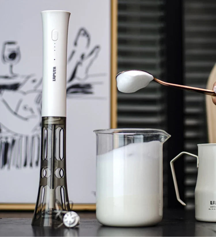 Coffee Milk Frother Portable Electric Milk Frothers Kitchen Miniature Milks Foam Machine Decoration Mixer Blender Coffeeware