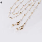 Fashion Pearl Sunglasses Chain Wearing Neck Holding Beaded Lanyard Cord Masks Sunglass Reading Glasses Chain Eyewear Accessories