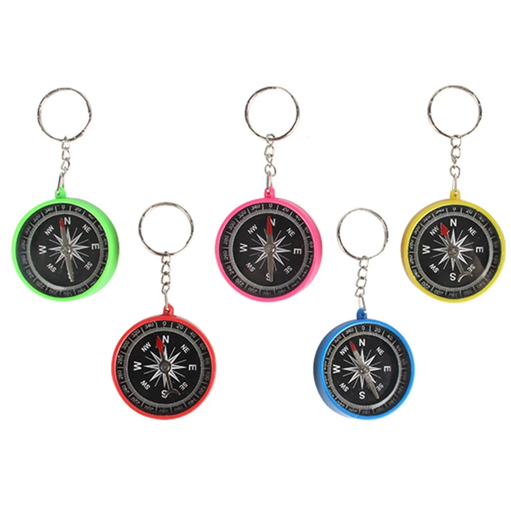 Outdoor Compasses Keychain,Children Mini Compasses Keychain Portable Easy Hanging Key Chains Accessories For School,Outdoors