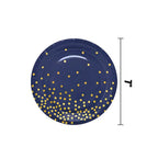 Blue Black Gold Party Decorations Blue and Gold Disposable Tableware Set Paper Plates Cups for Birthday Wedding Party Supplies