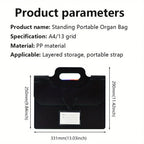 Accordion File Organizer Extended folder, 13 pockets, A4 letter size paper file receipt folder for classroom, office and travel