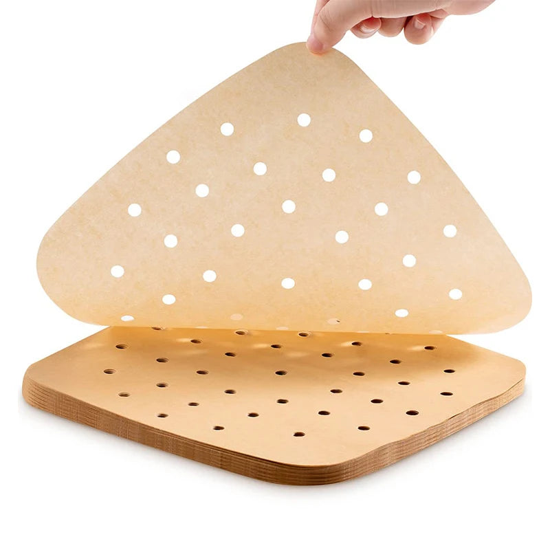 50pcs Air Fryer Parchment  Disposable Steamer Liners Kitchen Cookers Oil-proof Paper Barbecue Fryer Baking Accessories      0151
