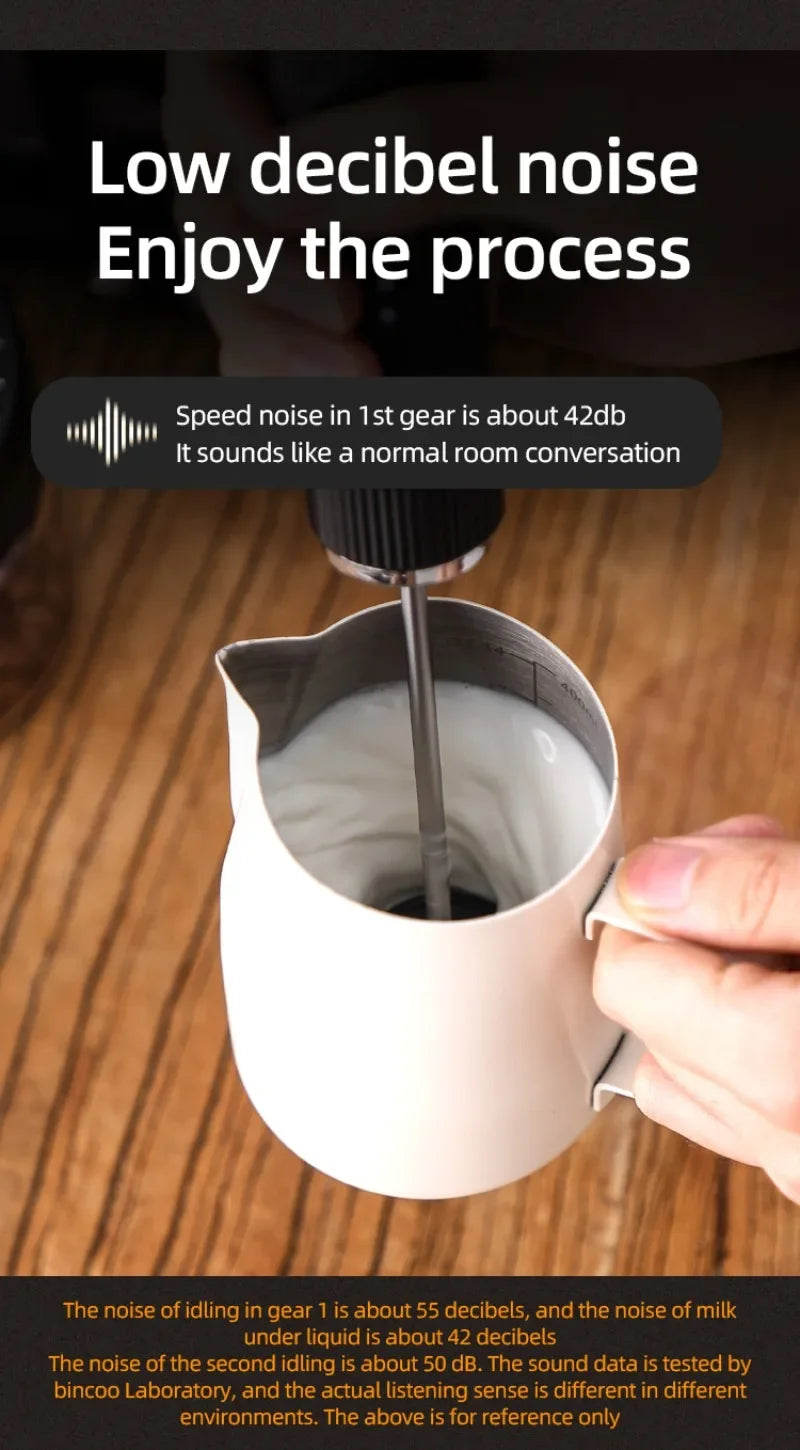 New Bincoo Coffee Frother Rechargeable Milk Foamer Handheld Espresso Tool Coffee Milk Electric Handle Blender Egg Beater