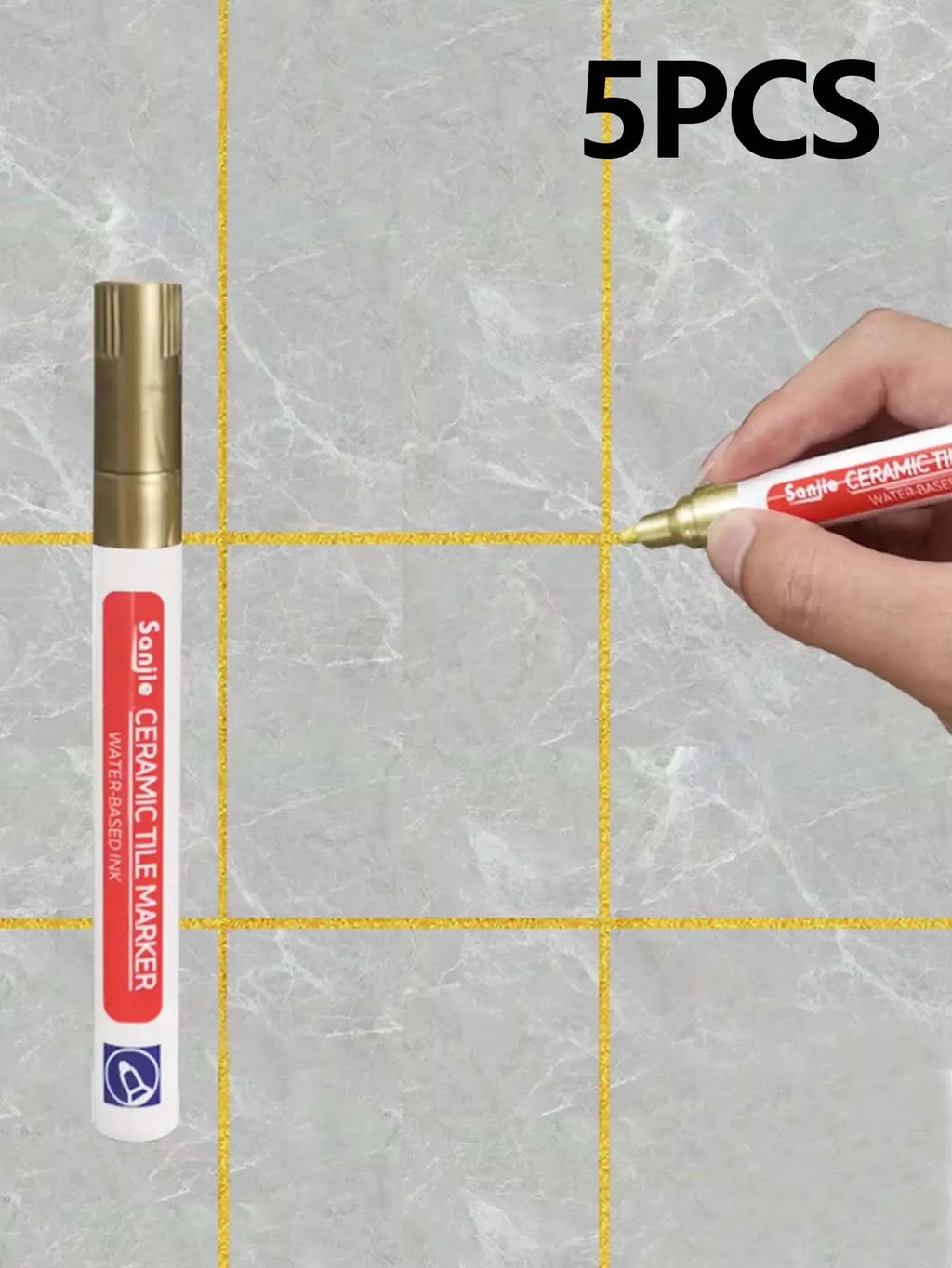 1/5/10PC  Waterproof Marker Pen Wall Seam Repair Tiles Grout Markers Pens Floor Bathroom Decontamination Paint Brush Tools