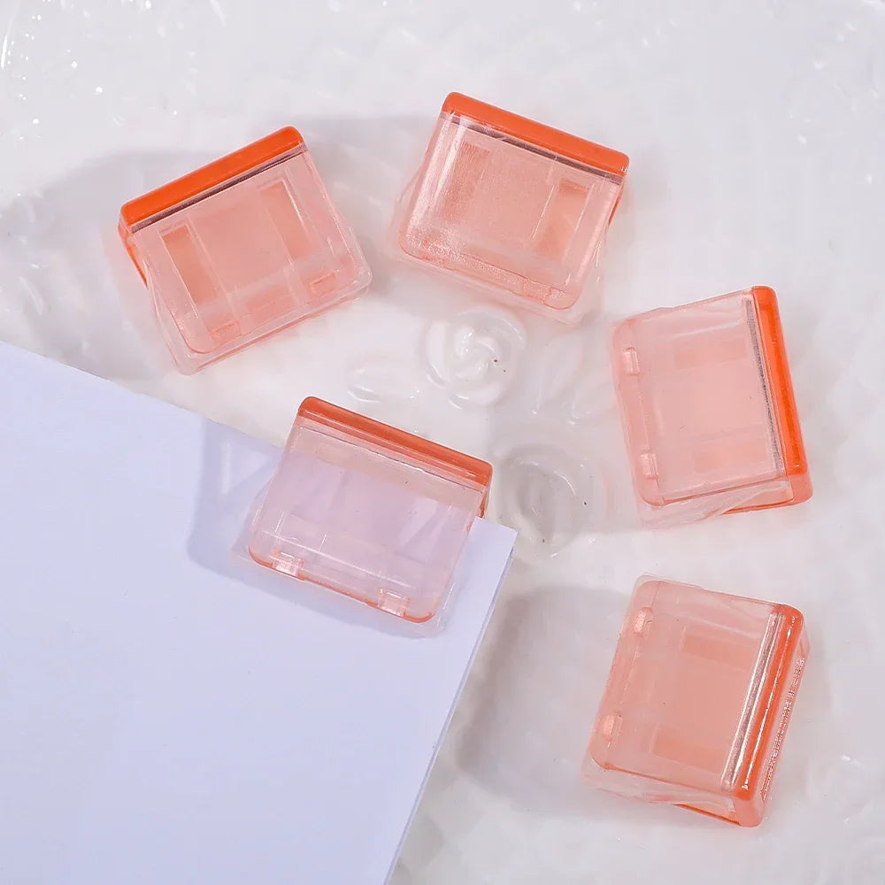 Candy Color Push Paperclip Pusher Transparent Test Paper File Storage Clip Bookmark Student Stationery School Office Supplies
