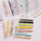 Lightweight Pvc Loose-Leaf Shell 6 Holes A6 Transparent Loose-Leaf Shell, Color Clip, Simple Candy Color Album Shell