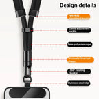 Universal Phone Lanyard with Clip Upgraded Anti-Drop 360° Rotation Adjustable Neck/Crossbody Strap for All Phone Cases