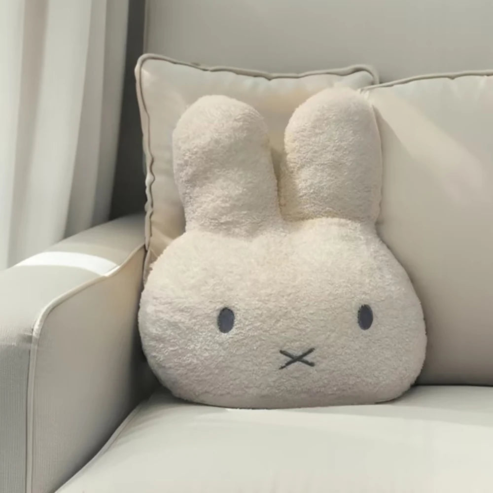 Kawaii Miffy Cute Plush Pillow Cartoon Rabbit Add Cotton High Quality Household Bedroom Simple Sofa Cushion Girl Festival Gift