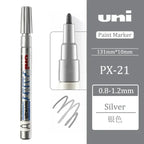 1pcs Japan UNI Paint Marker PX-21 Color Oil-based Permanent 0.8-1.2mm Tire Touch Up Painting Waterproof Graffiti Art Supplies