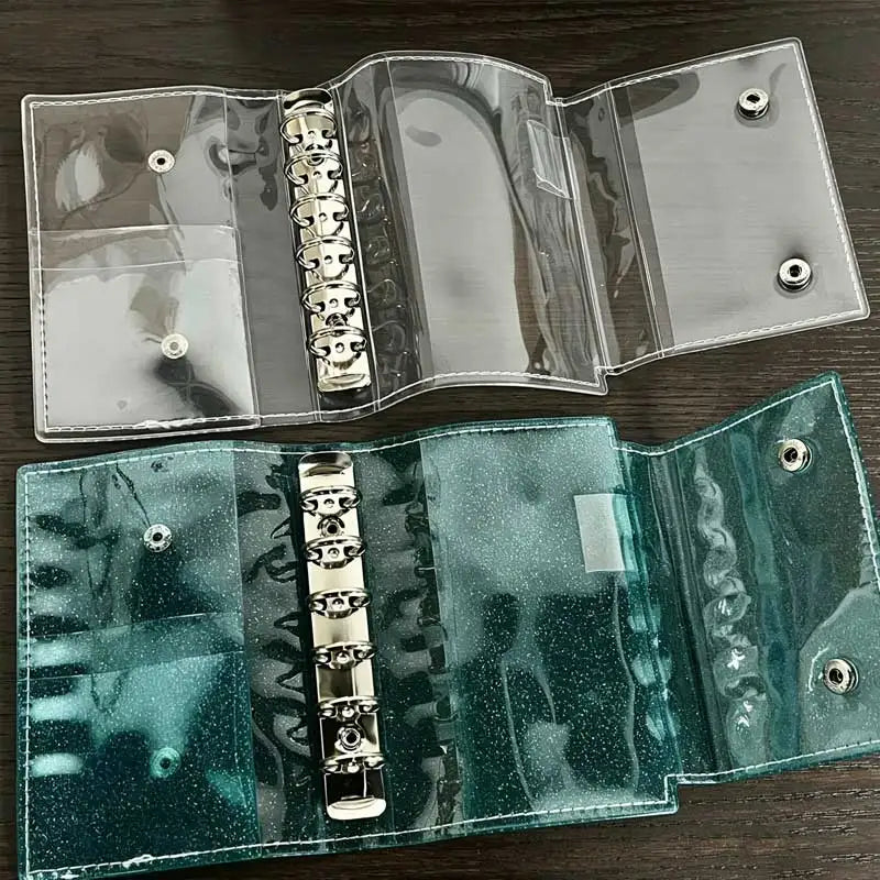 The New High-value Transparent A7 Three-fold Hand Ledger Loose-leaf Detachable Student Portable Note-taking Diary Hand Ledger