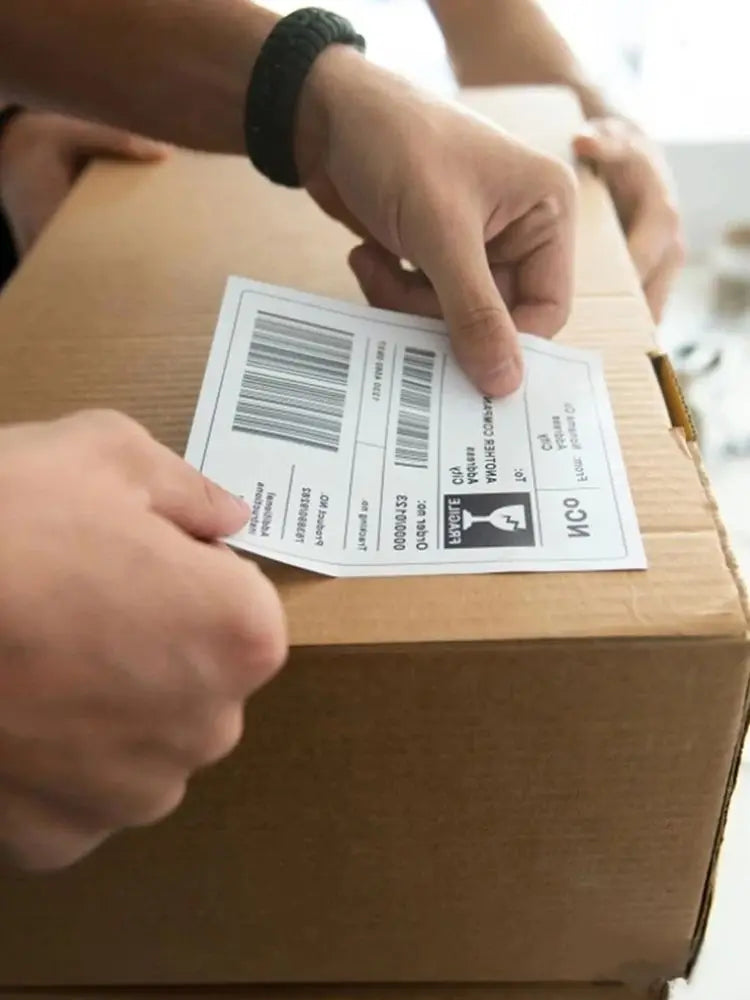 4*4'*100 Sheets Adhesive Shipping Label Waterproof Thermal Label Thermal Transfer Label Sticker Small Ticket Paper