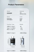 Essager USB C To USB 3.0 OTG Adapter Type C Female Converter USB-C Male To Micro Adapter For Xiaomi 12 POCO Oneplus ipad Macbook