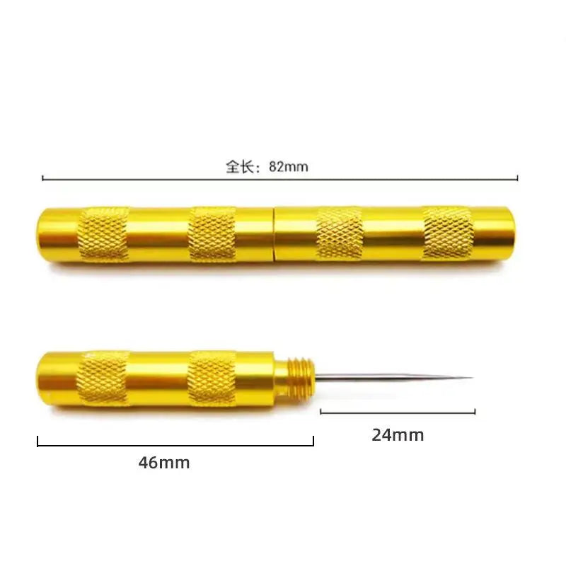 Leather Sewing Awl Set Metal/Wood/Plastic Multifunctional Shoes Repair Tool Kit Punch Stitching Needles DIY Candle Mold Punching