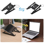 2026 Hot Selling Items Adjustable Height Laptop Cooling Stand Portable Foldable Design Multiple Speed Quiet Fan