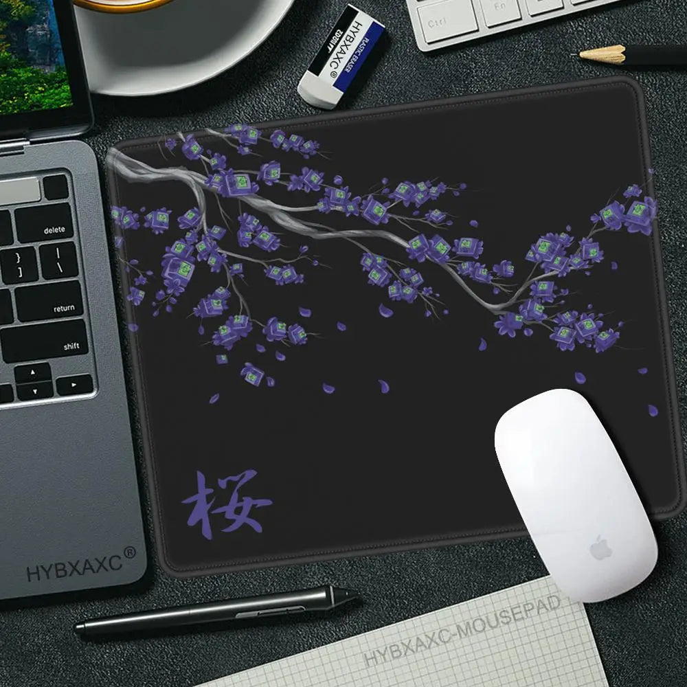 450x400 Japan Cherry Blossom Game Small Mousepad Computer Sakura Desk Mat Table Keyboard Pad Laptop Cushion Non-slip Deskpad