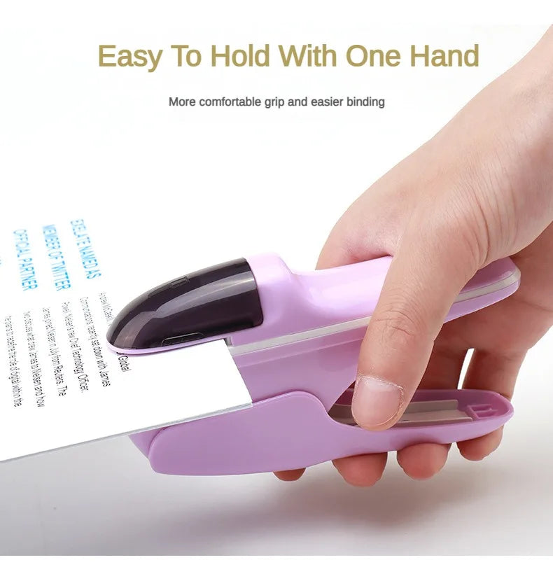 Stapleless Stapler Mini Portable Stapler Safe Paper Stapling Without Staples Bookbinding School Office Supplies Stationery