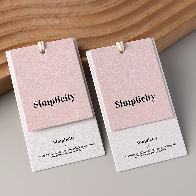 Custom Milano Paper Hang Tag Special Card Clothing Tag Screen Printed Logo Brand Label for Garments Wholesale