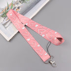 Heart Credential Holder Minimalist Style Lanyards for Key Neck Strap For Card Badge Gym Keychain Keyring Accessories Gifts
