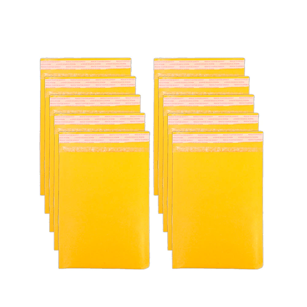 50-10PCS Kraft Bubble Mailers Envelopes Bags Different Specifications Waterproof Mailing Envelopes for Business Gift Packaging