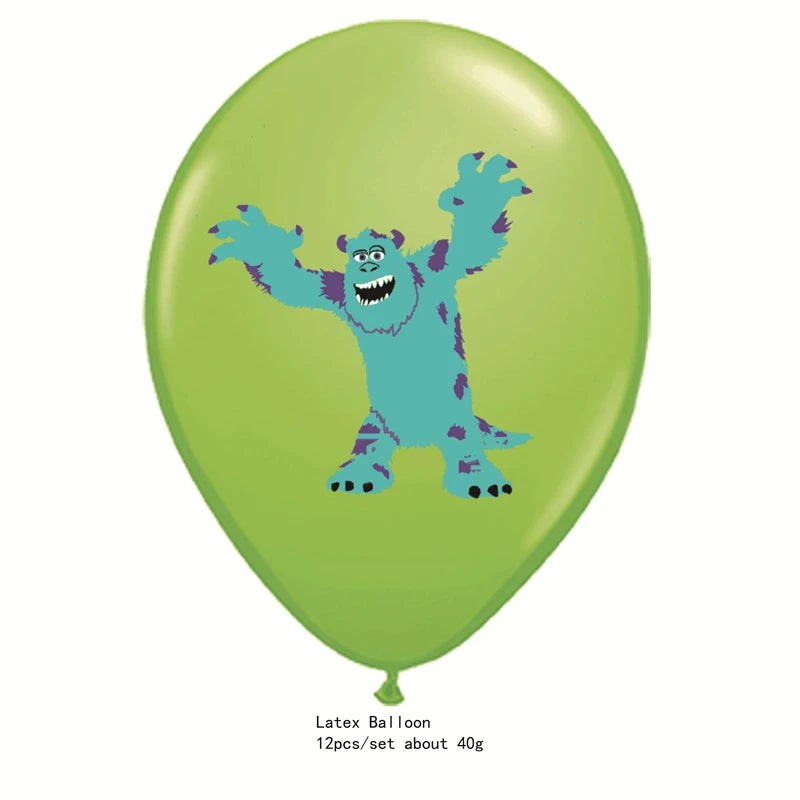 Monsters In Party Supplies Disposable Party Cutlery Plates Napkins Cup Birthday Party Decorations for Boys and Girls