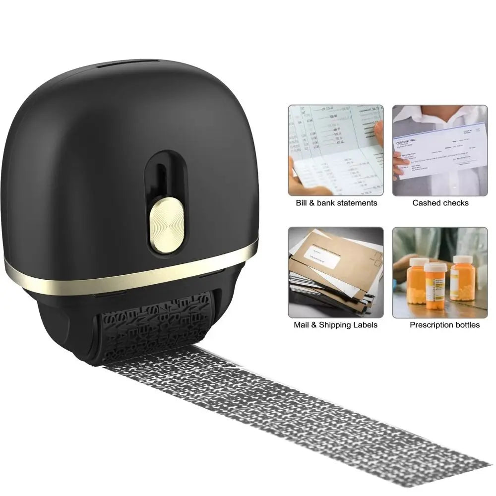 Multifunction Identity Protection Roller Stamps Privacy Protection Mini Privacy Graffiti Cover Seal Security 2.5CM Roller