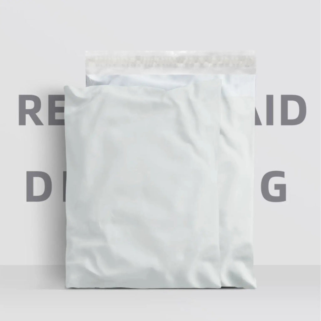 Environmentally friendly custom printing logo, luxurious matte white plastic mailing envelope, polyethylene shipping bag 50pcs