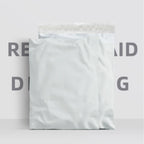 Environmentally friendly custom printing logo, luxurious matte white plastic mailing envelope, polyethylene shipping bag 50pcs