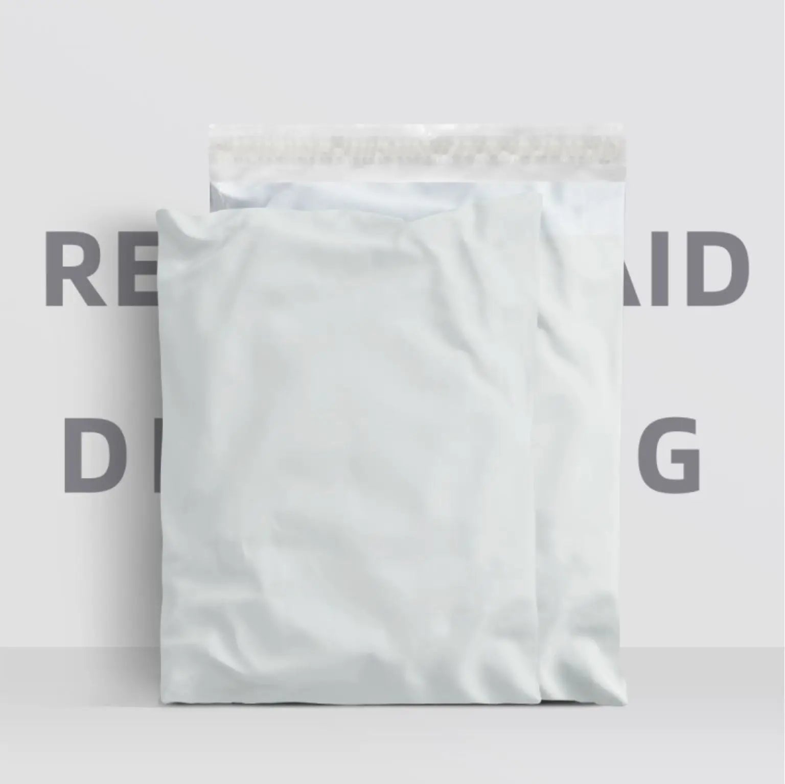Environmentally friendly custom printing logo, luxurious matte white plastic mailing envelope, polyethylene shipping bag 50pcs