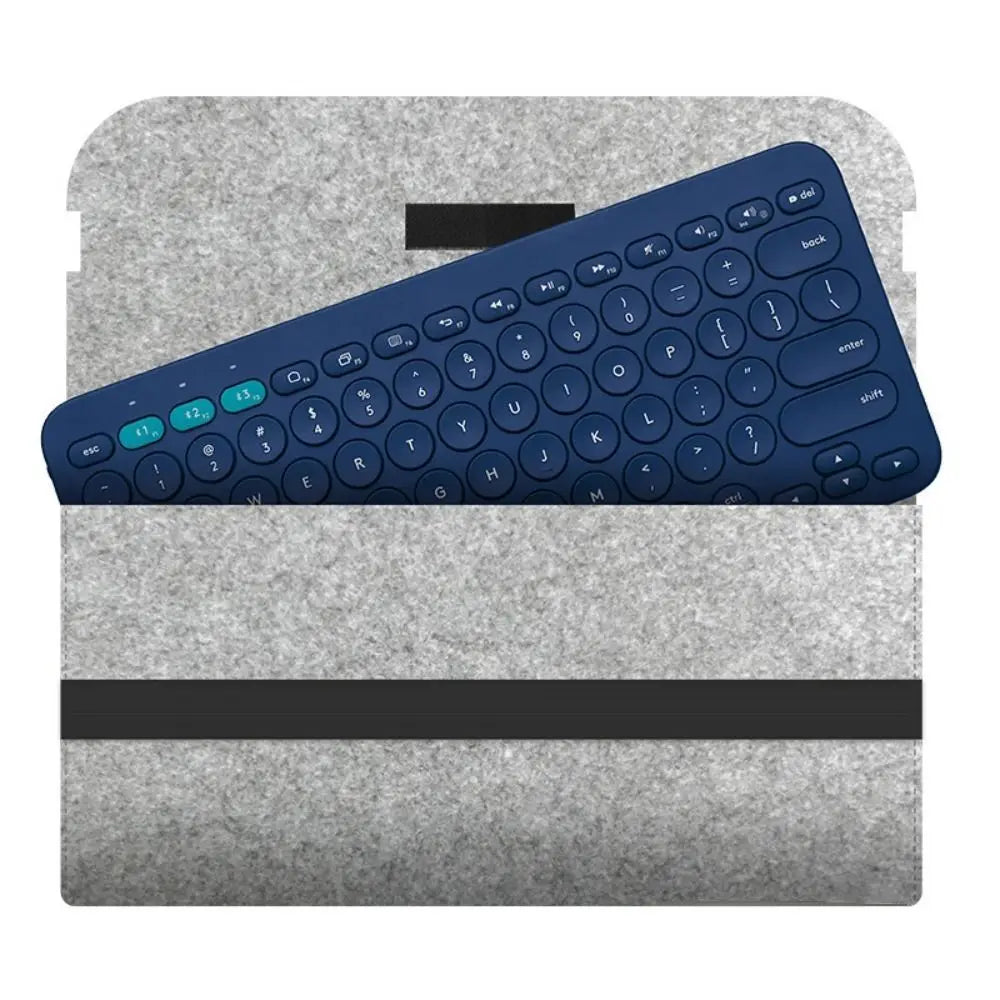 Felt Wireless Keyboard Storage Bag Dustproof Anti Shock Carrying Case Lightweight Portable for Logitech K380 K480 K580 K780