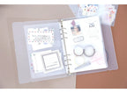 A5A6  5Pcs Binder Zipper Folders For 6-Ring Notebook Binder Transparent Loose Leaf Document Filing Bags