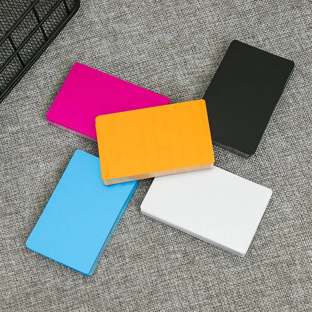 50 Pcs/Set Portable Laser Engraving Aluminum Metal Carte Business Card Blank Name Cards