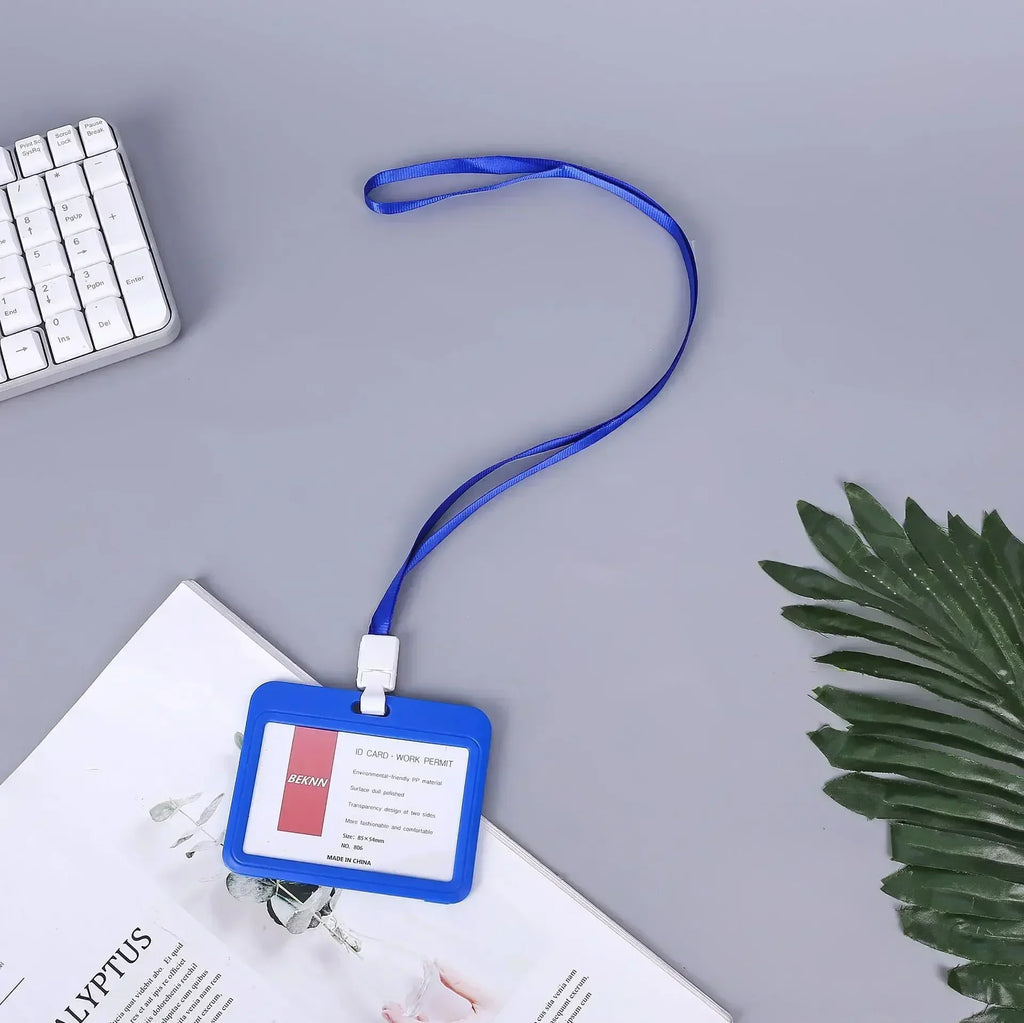Lanyard Card Covers Women Men Work Permit Holder Credit Card Holder Neck Strap Students Kids Bus Cards Case ID Card Holder