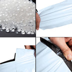 Waterproof Shipping Bags 25x35cm - Extra Strong 0.9mm Grey Poly Mailers, Tear-Resistant Self-Adhesive Envelopes for Secure Packa