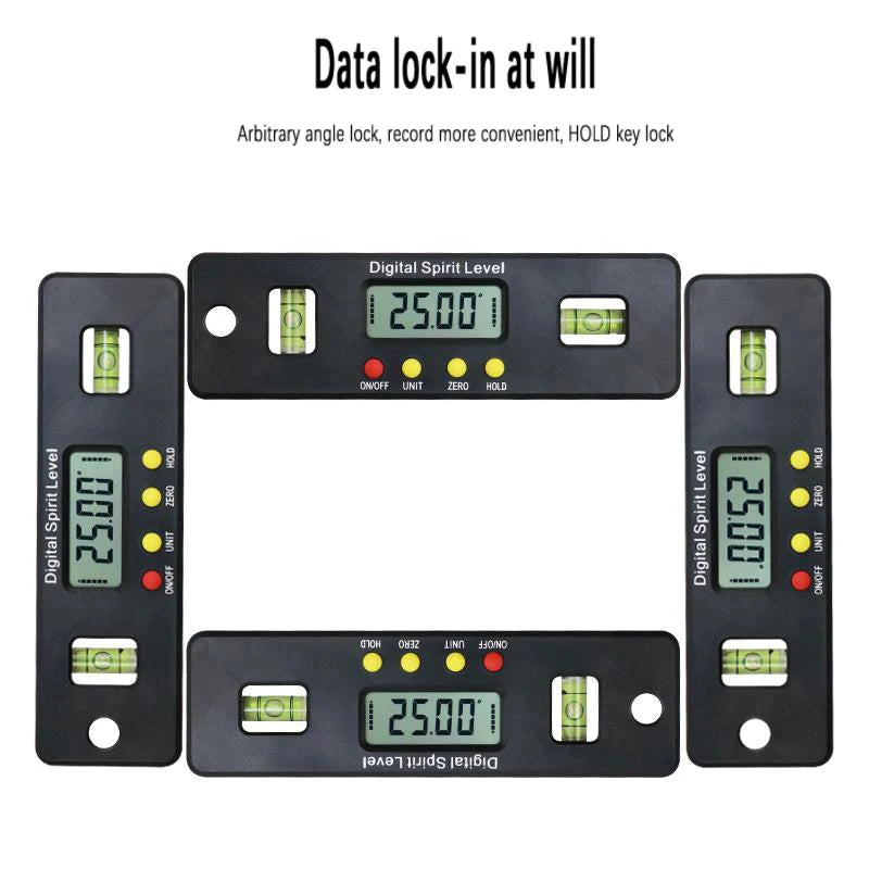 MAKLE 100mm 150mm 200mm digital protractor Angle Finder inclinometer electronic level magnetic bottom Level bubble angle tool