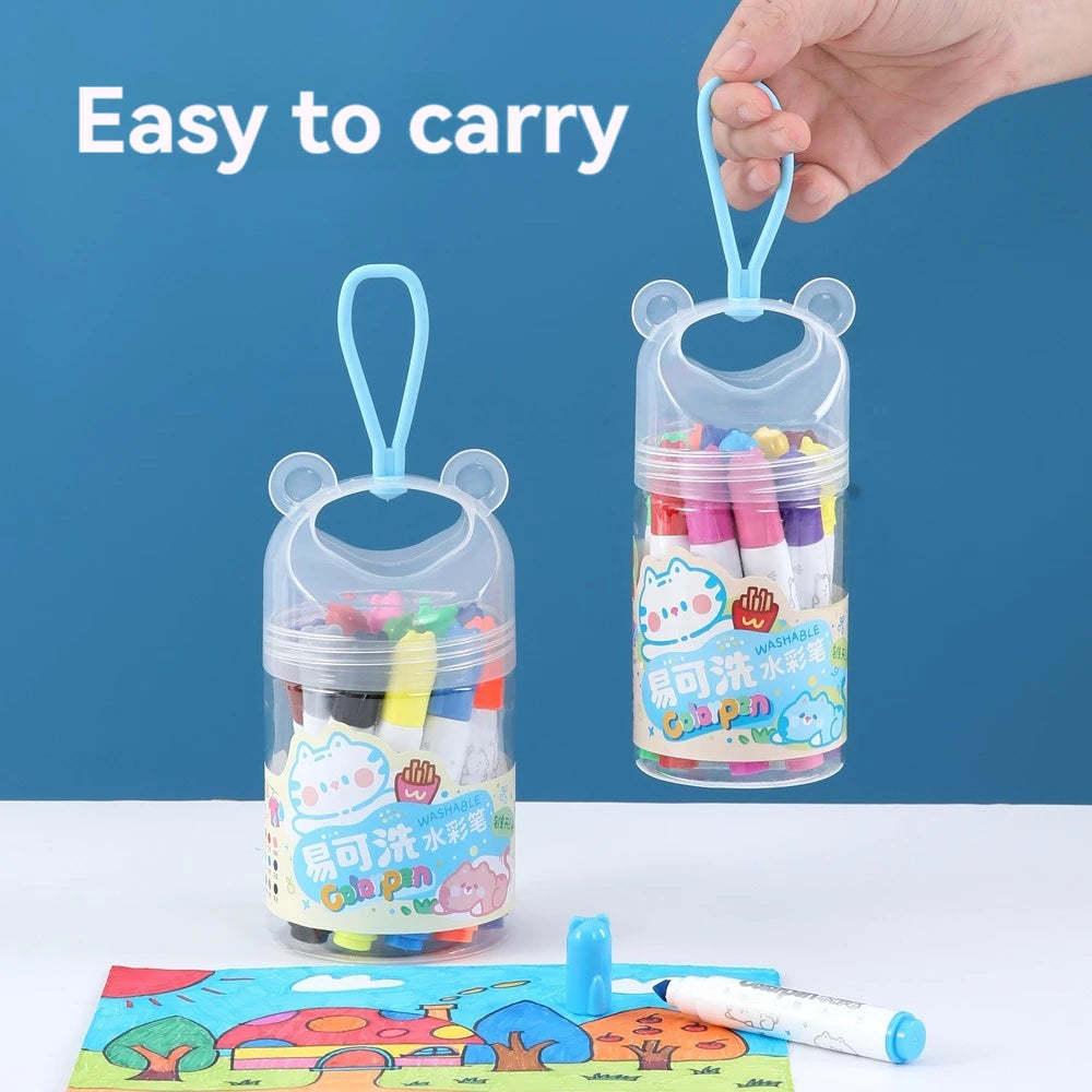 Washable Markers watercolor pen for Kids, 12-24 Colors Washable Markers Set Coloring Marker Bulk for School Classroom Supplies