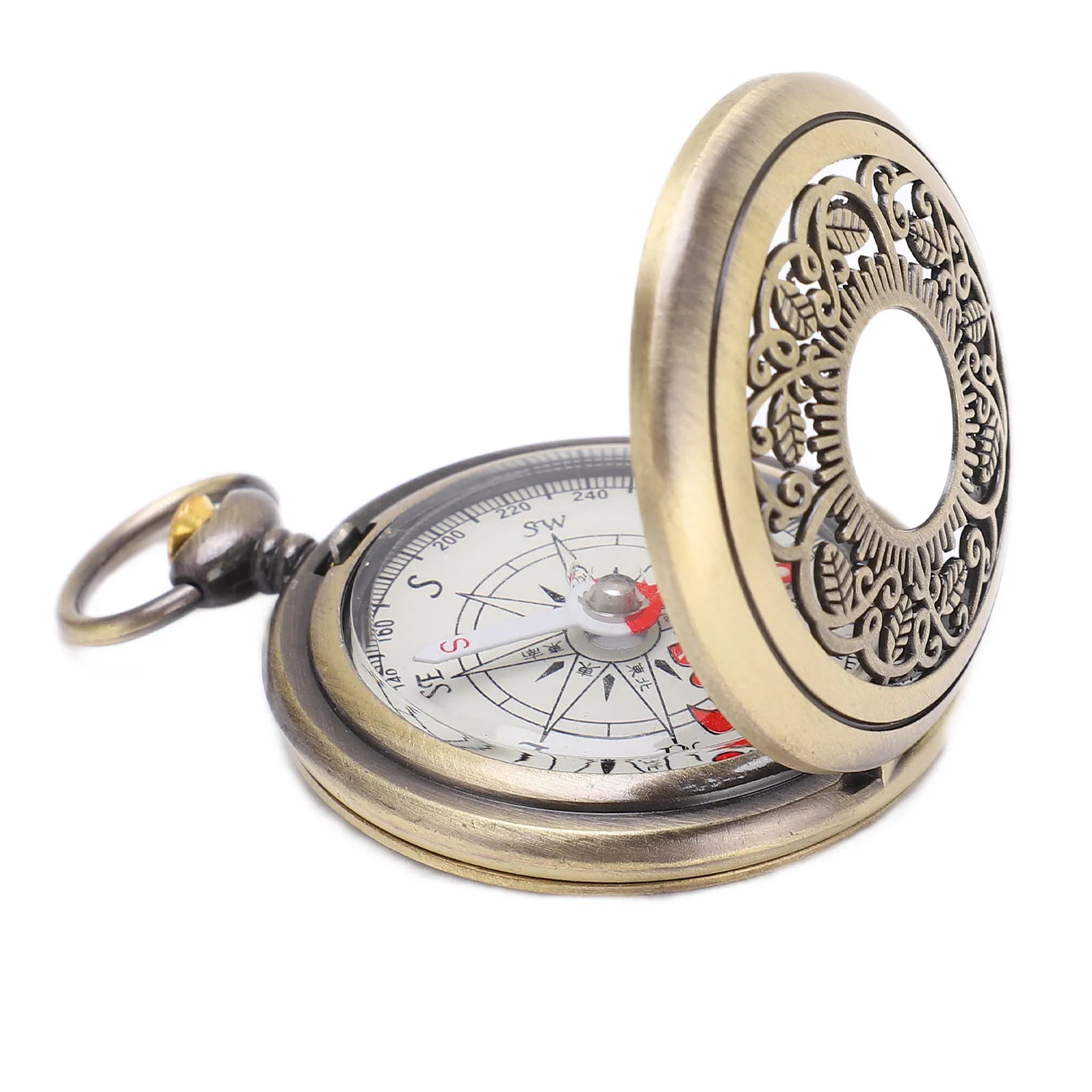 Compass New Outdoor Camping Hiking Portable Pocket Brass Gold Color Copper Compass Navigation With Waterproof Characteristics
