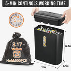 Home Office Paper Shredder-10-Sheet Strip Cut with 3.17-Gallon Basket - P-2 Security Level - CD & Credit Card Shredder - Durable & Fast - Jam Proof System - ETL Certified