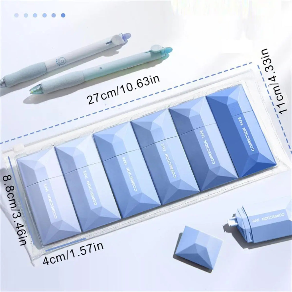 Tapes Supplies Correction Tools Kids 6Pcs School Tape Tipex Study White-out Writing Whiteout Portable Stuff Students
