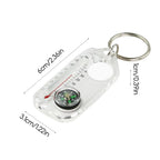 Multifunction Mini Keychain Camping Compass Thermometer Outdoor Climbing Temperature Tester Survival Guiding Compass Tool