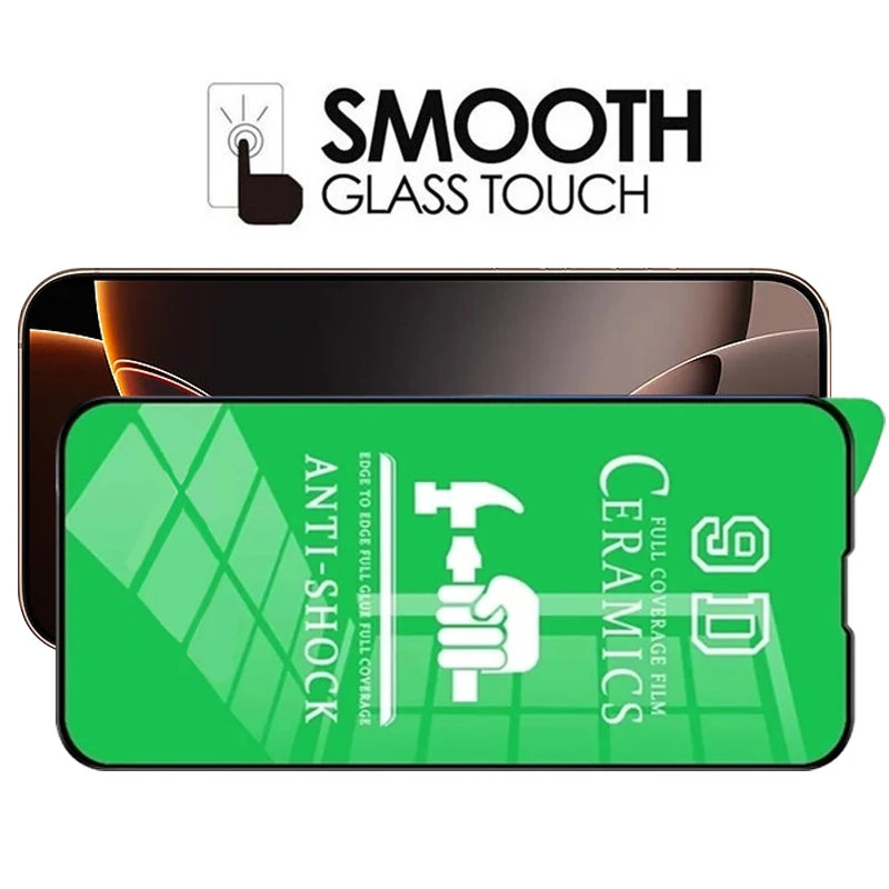 4PCS Clear Ceramic Film For iPhone 17 16 15 14 11 13 12 Pro Max Air 16e 15 14 16 Plus 13 12 Mini XS Max XR X 8 Screen Protector