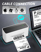 Phomemo 241 Bluetooth Shipping Printer Thermal Wireless Label Printer 108mm Compatible with iPhone Android Mac Window Wide Used