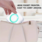 Portable Mini Label Printer - 57mm Wide, 200dpi Photo Printing, Rechargeable USB-Powered, Compact Design for Home Office