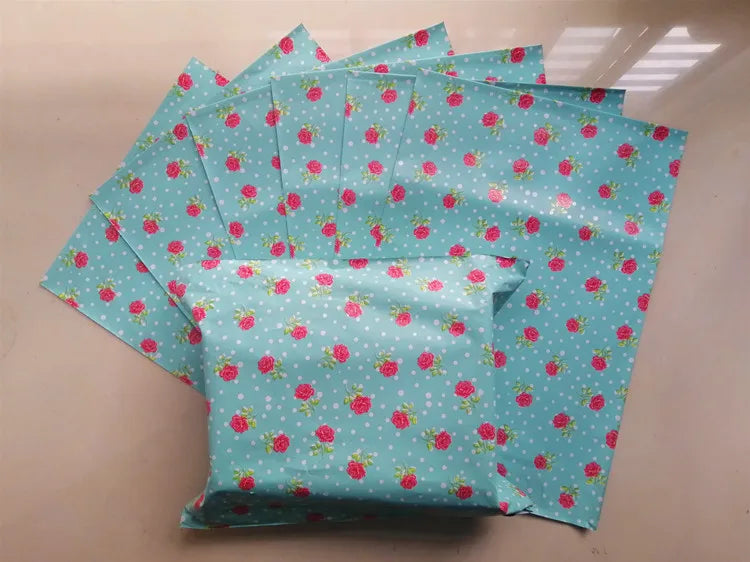 100PCS 9.8x13in Poly Mailer Adhesive Envelope Bag DIY Women Girl's Gifts Wedding Anniversary Plastic Mailing Packaging Pouches