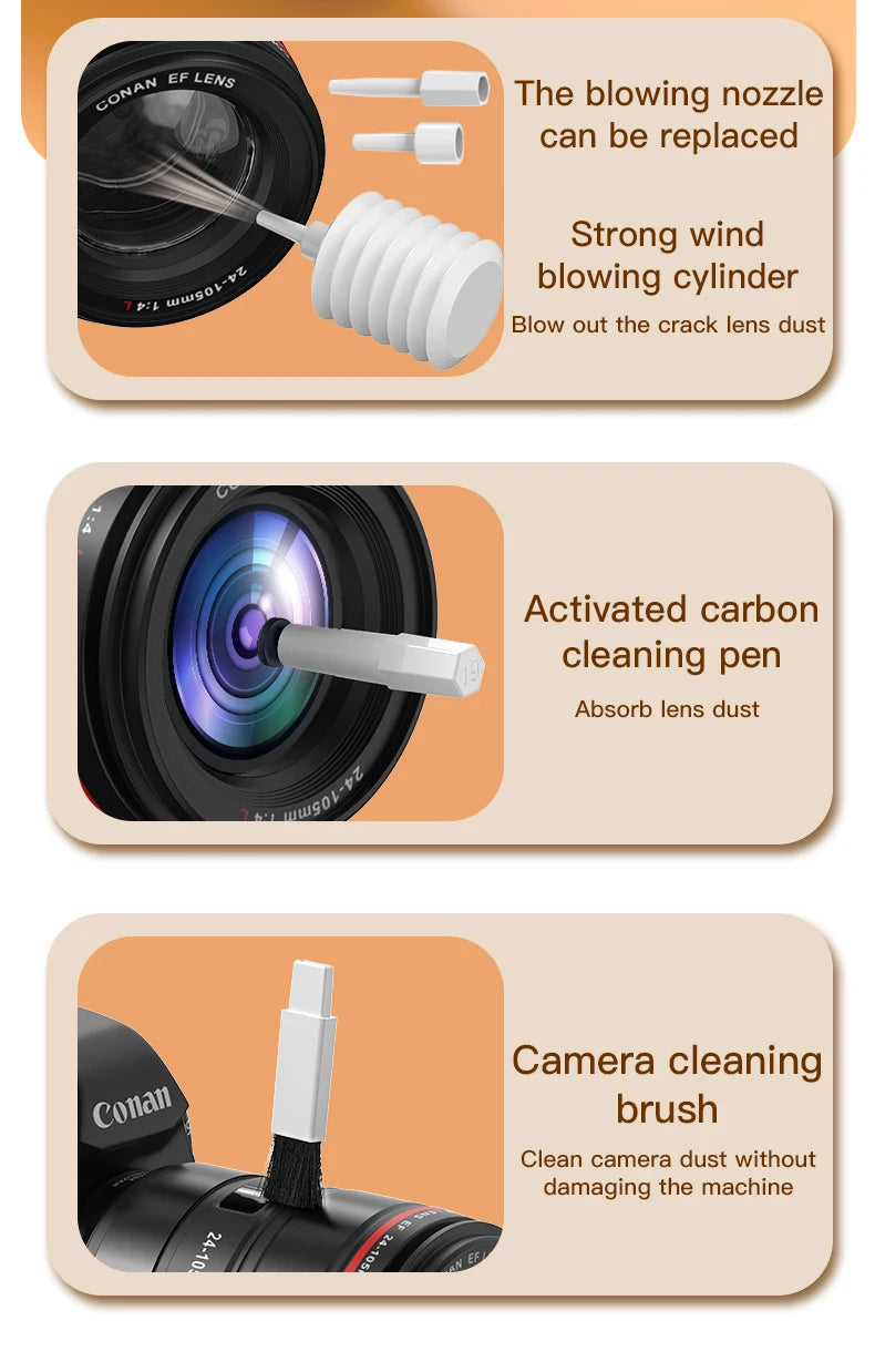 21-in-1 Cleaner Kit Earphones Cleaning Pen Screen Cleaning Tools Computer Keyboard Brush Keycap Puller Multifunctional Brush Kit