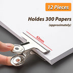 Stainless Steel Multi-functional Metal Clamp Paper Clips Strong Binder School Office Household Stationery Supplies